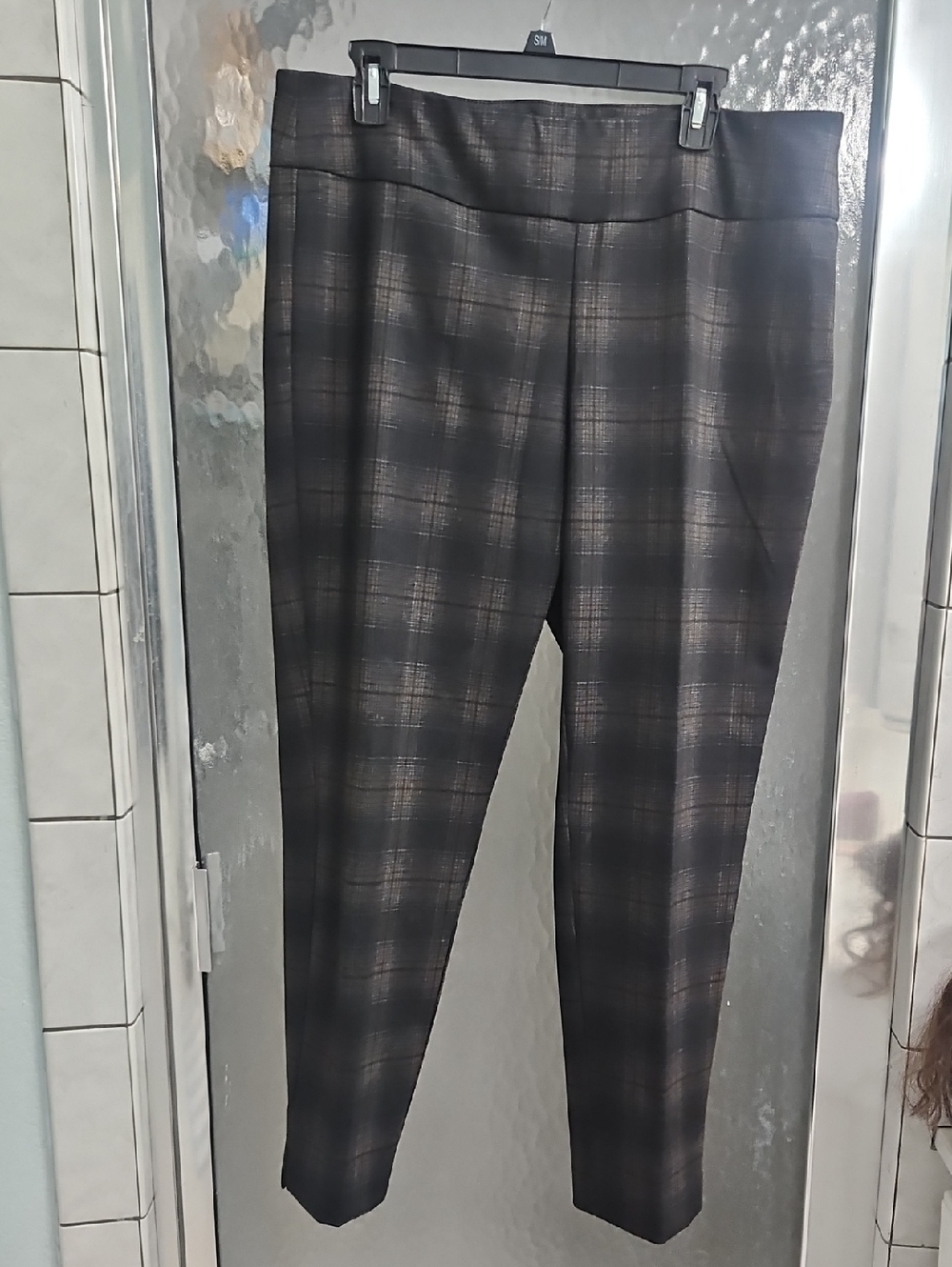 Zac & Rachel Black Plaid Straight Leg Trousers